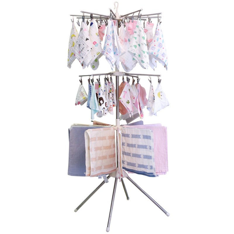 不锈钢婴儿晾衣架宝宝尿布架落地折叠室内儿童毛巾W阳台多功能衣,收纳整理,置地/升降晾晒衣架,淘宝优惠券,粉丝福利购,淘宝优惠卷