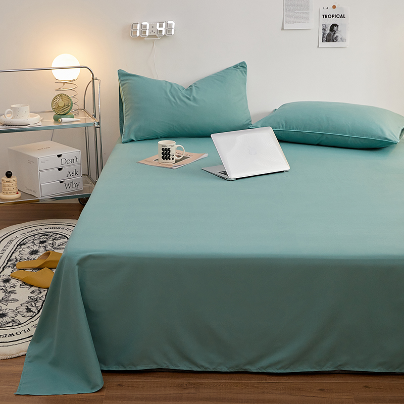 纯色纯棉床单单件1.5/1.8/2米床双人被单学生宿舍1.2.m全棉床单