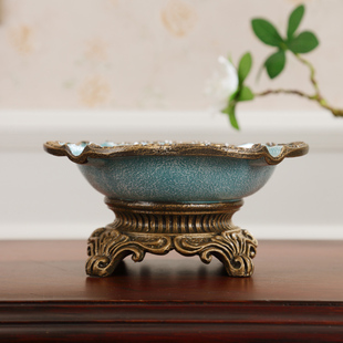孔雀美式装饰g树脂烟灰缸 烟缸欧式复古创意客厅茶几家居饰品摆件