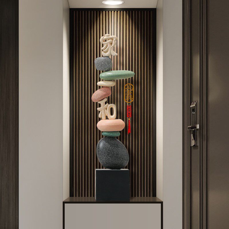 轻奢时来运转创意玄关大型摆件客C厅电视柜旁落地高档装饰乔迁礼,家居饰品,落地摆件,淘宝优惠券,粉丝福利购,淘宝优惠卷
