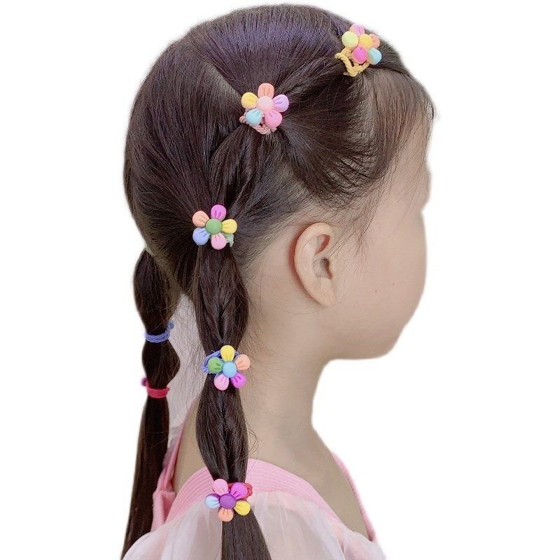 芊芊编发儿童发饰女童花朵发绳彩虹五瓣花马尾头绳,童装/婴儿装/亲子装,发饰,淘宝优惠券,粉丝福利购,淘宝优惠卷