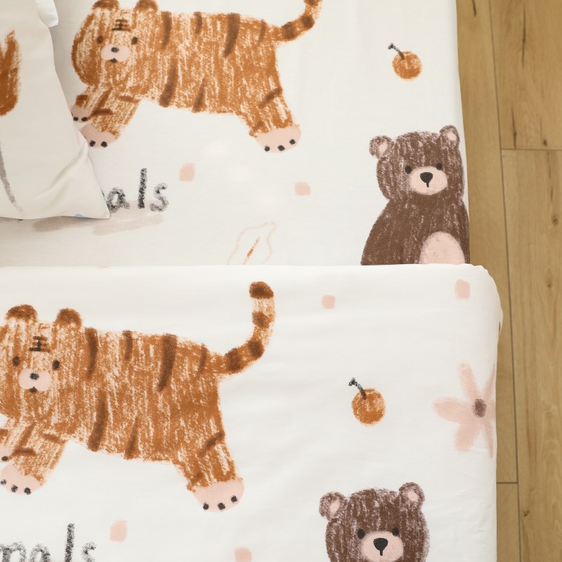 动物园加厚100纯棉被套单件全棉双单人1.5m180x200X230被罩四季款