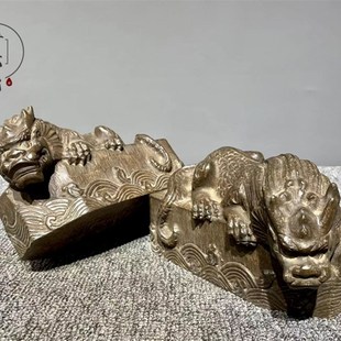 山西青石半手工雕刻吉祥吸水兽瑞兽狮子案头摆件家居装饰新品包邮