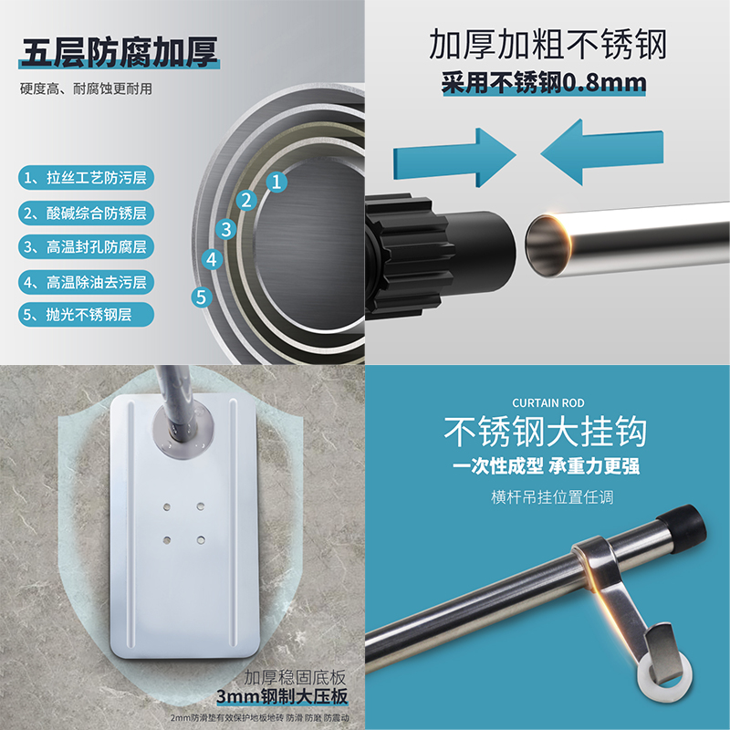 小吊扇支架落地式床上固定架子微风扇床头加长伸缩吊挂杆加粗静音