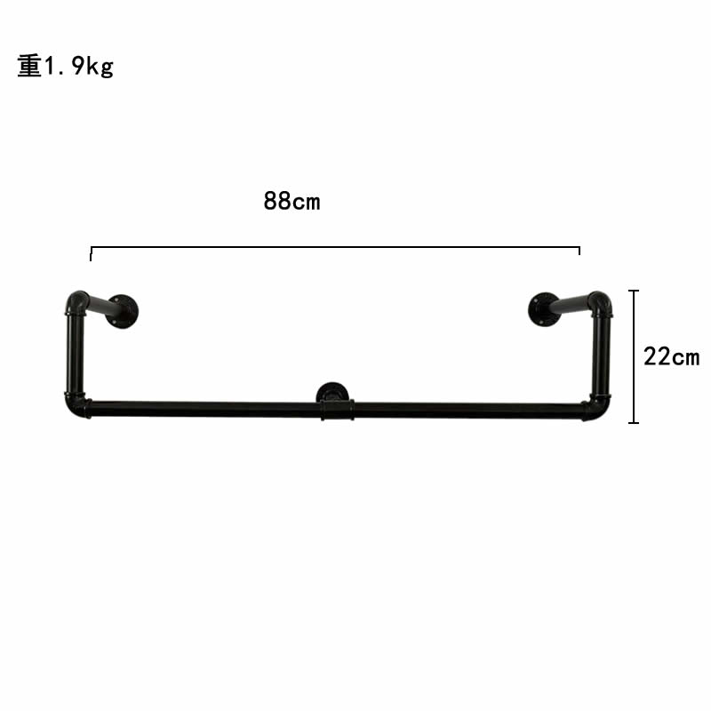 挂衣架衣架货架展示架衣服服装壁挂复古水管组装铁艺工业风格侧挂