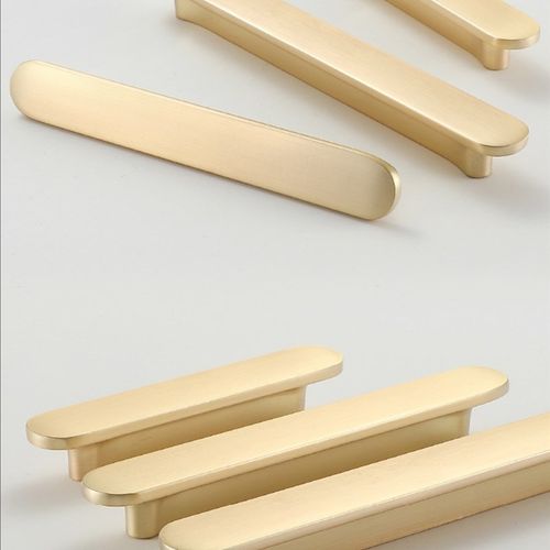 抽屉拉手定制衣柜门银色拉丝金色黑色64孔距96孔距橱柜玻璃门把手