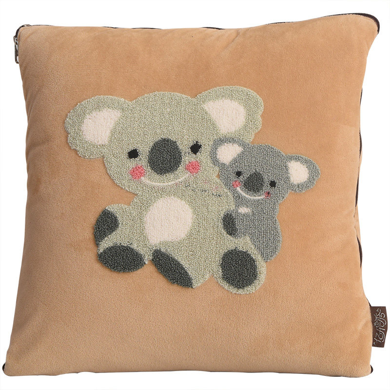 抱枕被子两用珊瑚绒汽车上车载车内毛毯二合一午睡枕头小加厚一对