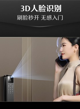 德施曼人脸猫眼大屏智能门锁密码锁麒麟Q50FMax(Shotax升级版)