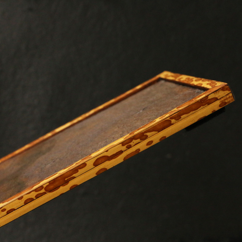 崖石干泡台梅妃湘妃竹贴片大漆工艺文盘茶盘文房雅器茶道茶具,特色手工艺,竹编/竹雕,淘宝优惠券,粉丝福利购,淘宝优惠卷