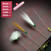 采耳工具套装 打挖掏耳朵神器家用专业鹅毛棒毛毛发光挖耳勺扣耳勺