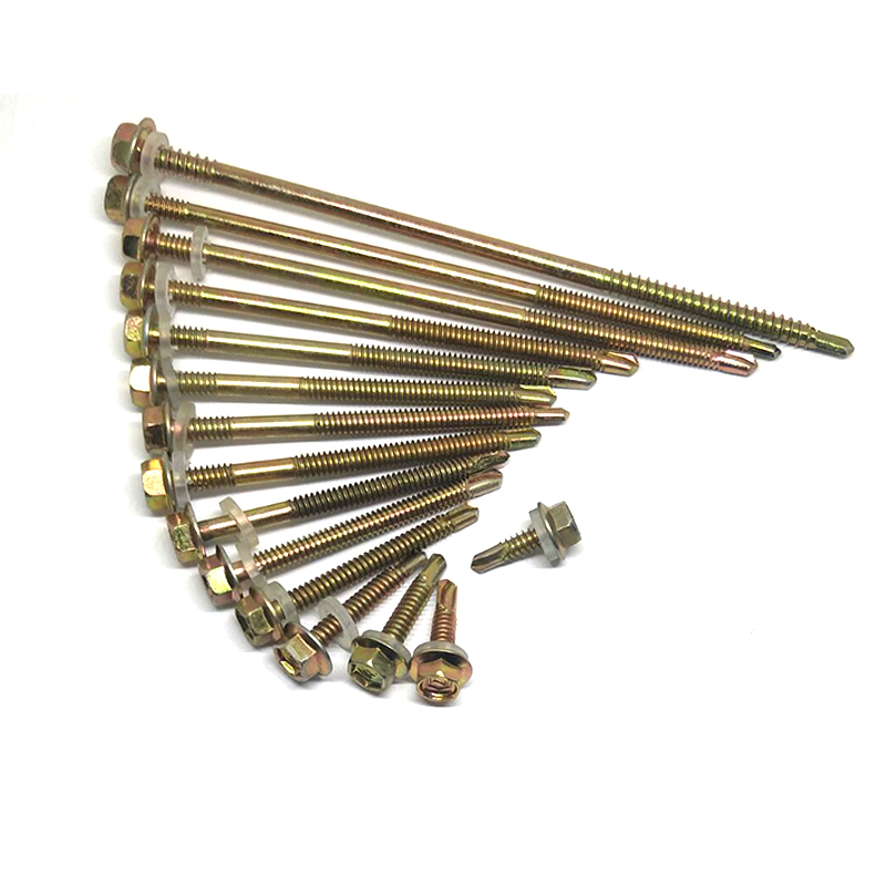 外六角钻尾螺钉彩钢瓦钉燕尾螺丝钉自钻自攻4.6钻尾螺丝4.8 5.2mm