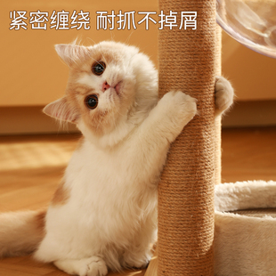 太空舱猫爬架猫窝一体猫咪磨爪爬高剑麻猫架柱子幼猫玩耍玩具用品