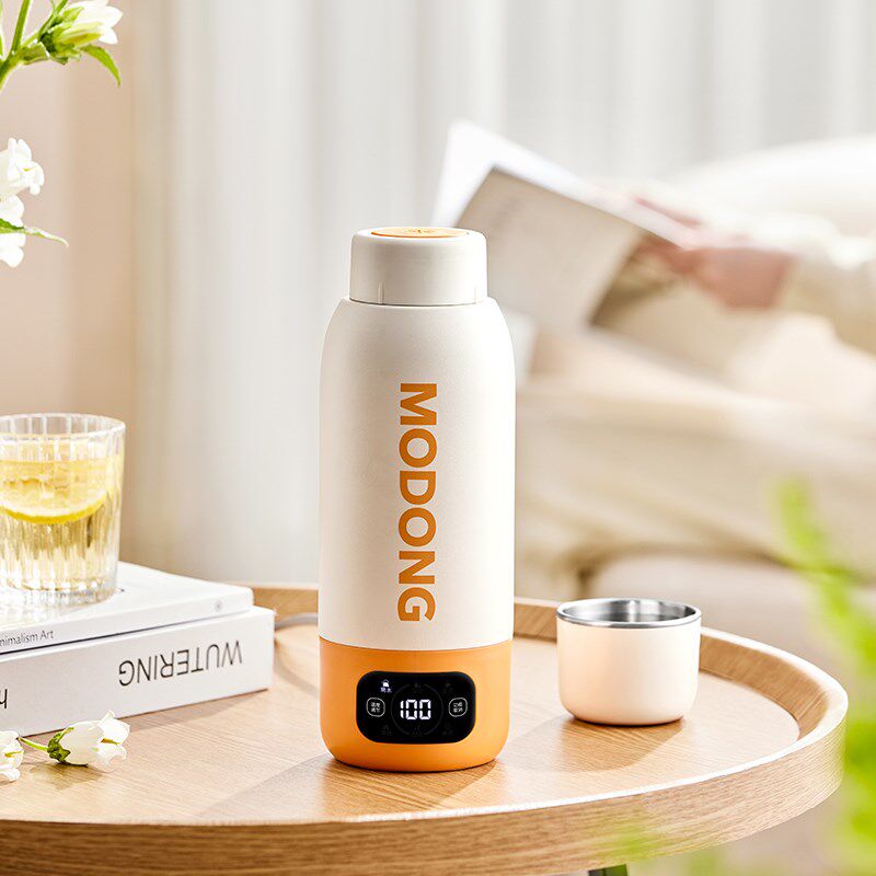 摩动便携式电热水杯保温烧水杯旅行加热烧水壶真空小型电热烧水杯
