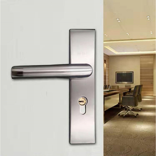 加厚不锈钢老式房门锁孔距130卧室木门单舌卫生间厕所通用门把手