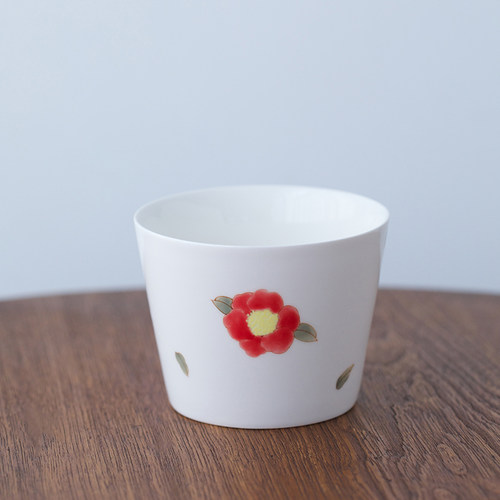 曼叙  c花事  手绘釉下五彩绣球阔口杯咖啡杯家用陶瓷拉花杯水