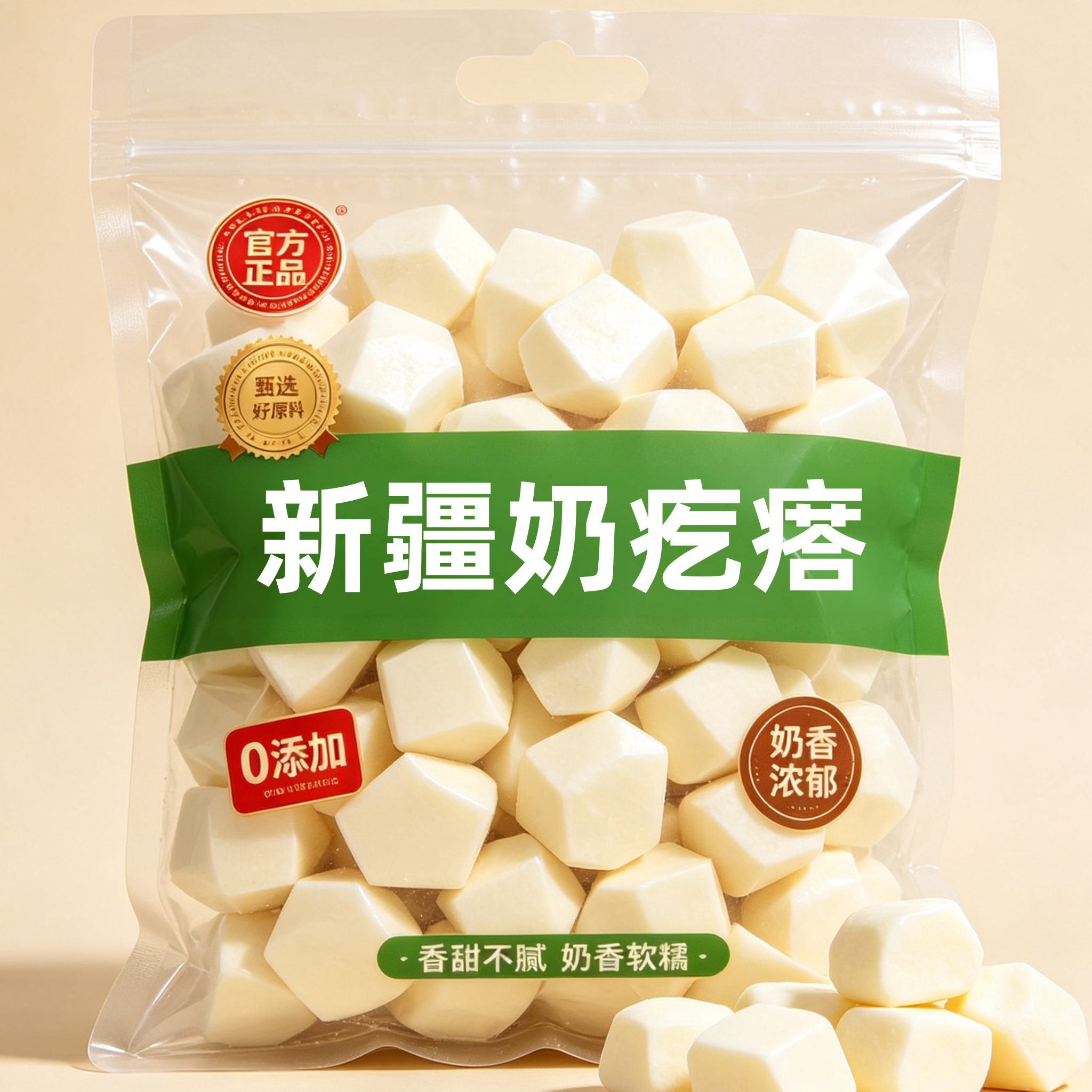 新疆特产奶疙瘩奶酪官方旗舰店手工酸奶疙瘩无糖奶醇零食独立包装图片
