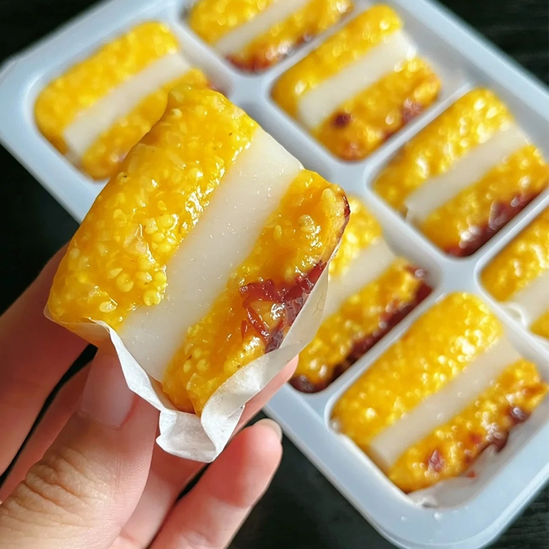 粮觅蔓越莓黄米凉糕糯米糍粑早餐半成品加热即食网红零食休闲食品