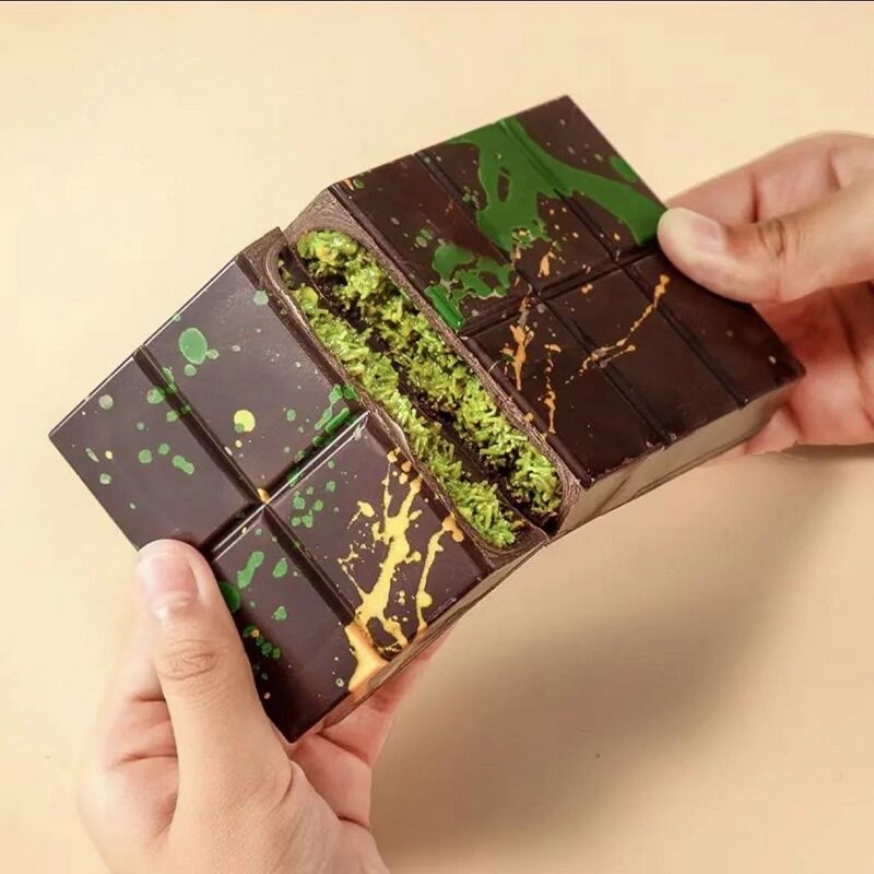 迪拜风格开心果巧克力千丝酥成品网红夹心面包旗舰店（代可可脂）