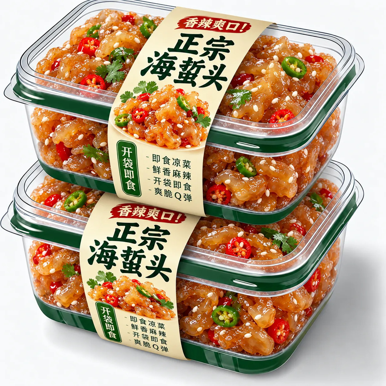 海蜇头开袋即食凉拌下酒大连特产特级海蜇皮头特产美食官方旗舰店