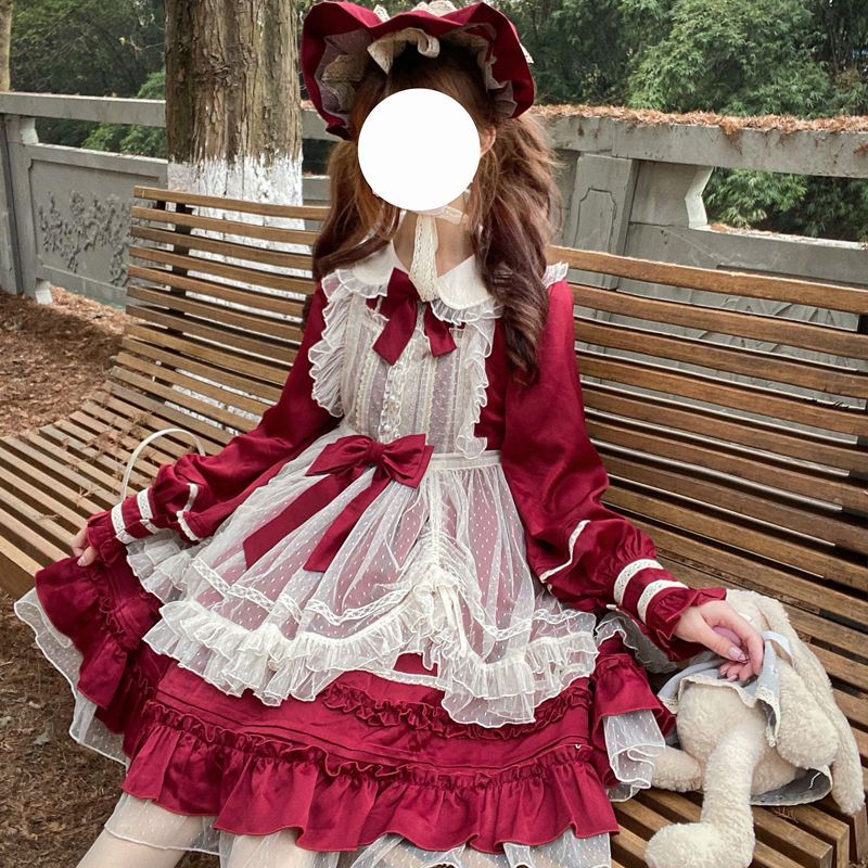 ~现货原创设计Lolita可爱同款罩衫头饰KC帽子