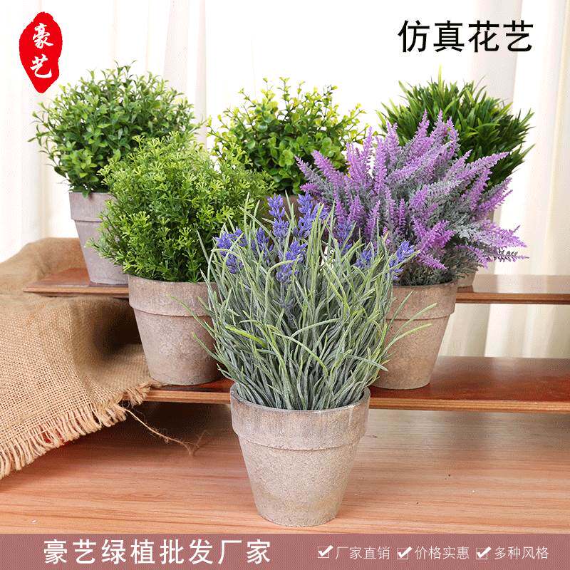现货速发装饰植物盆景植物绿植盆栽室内桌面装饰塑料绿植假花