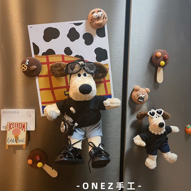 现货速发超级无敌可爱冰箱贴磁铁创意磁吸装饰洞洞板入户门