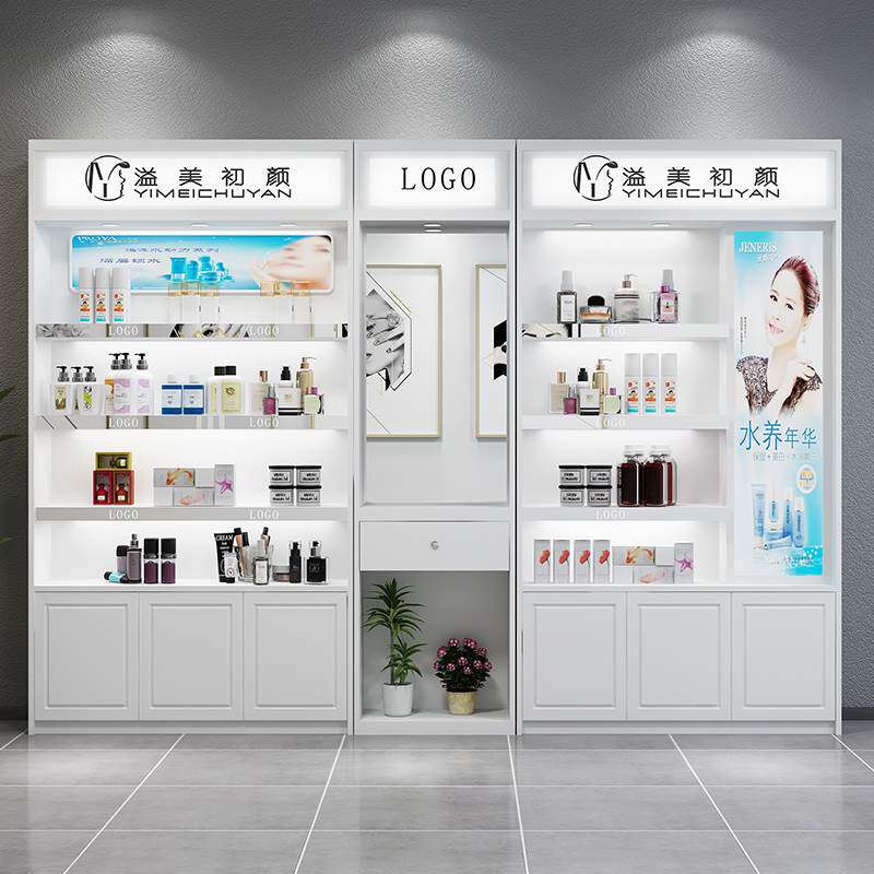 现货速发化妆品展示柜K展示柜美发护肤品柜院展柜产品柜货架简约