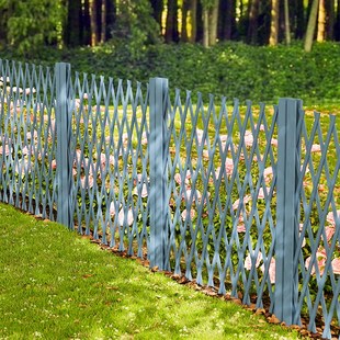 速发户外防腐栅伸缩木栏围栏断栏室外花园庭院篱笆网格隔护实木爬