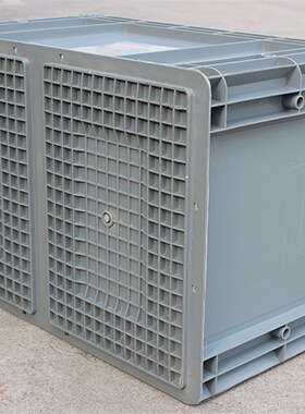 速发周转长塑料箱方物加厚EU灰色形流箱子过滤盒子储物筐大号胶框