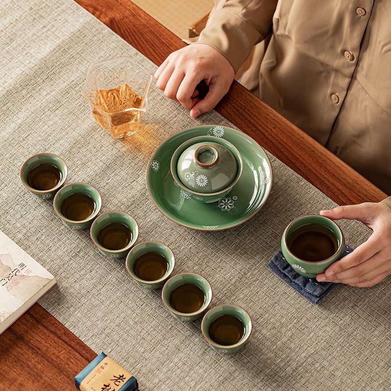 速发整套公夫茶具家用轻奢高档茶壶茶杯礼盒装办室功泡茶小套陶瓷