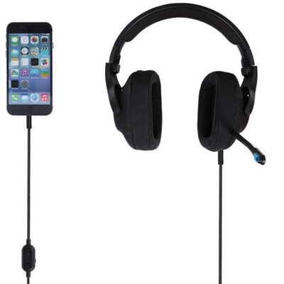 速发严选Logitech罗编G4耳机线 G2技Gprox适用 .5mm调控2米 织线