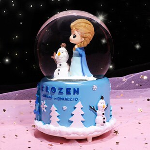 速发飘转旋雪少心公主水晶球音乐盒儿艺品工童孩礼品创意摆件