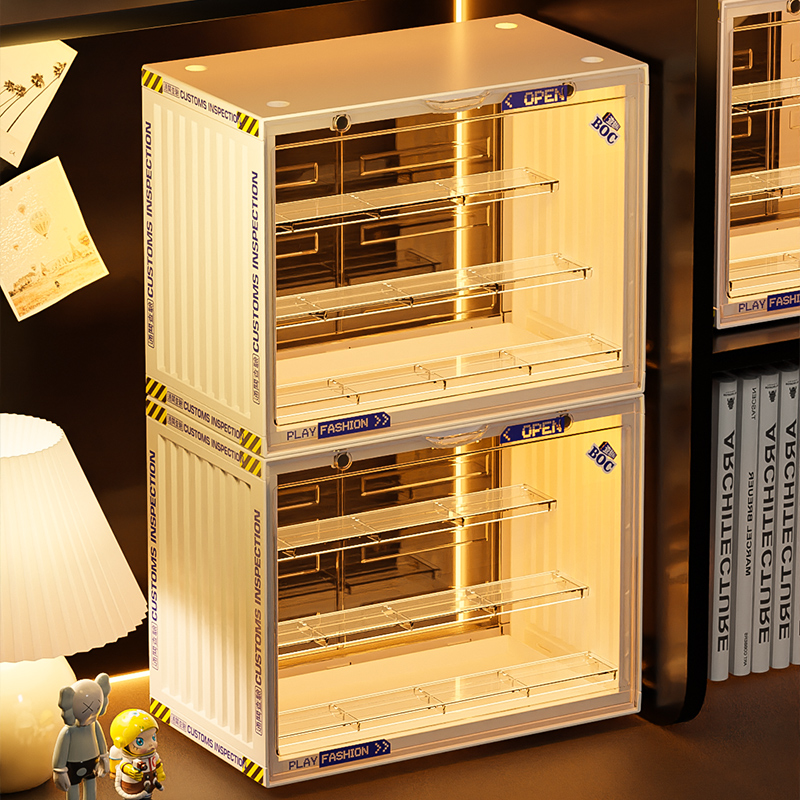 速发泡泡玛力展示架压克特模型收纳柜积木透明盒防尘集装箱