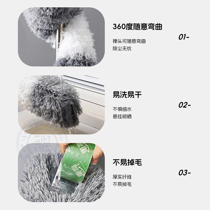 速发伸缩除尘掸子扫墙灰神器屋顶擦灰家用高处除尘刷家里打扫卫生