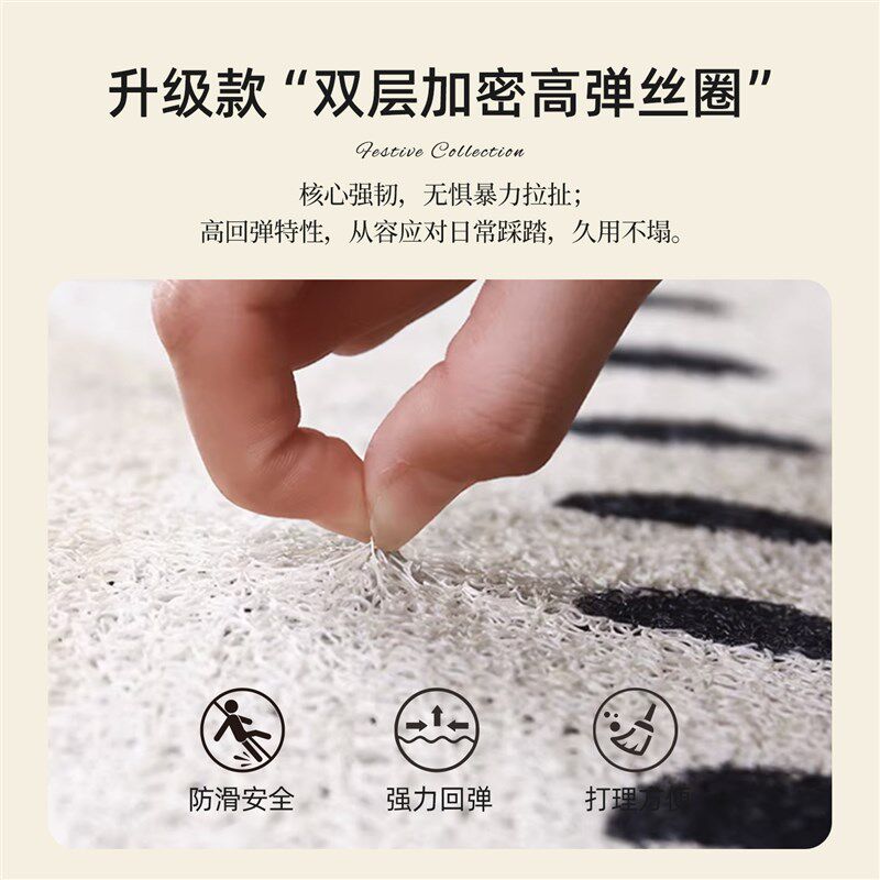 速发入户门地垫丝圈地毯多巴胺玄关换鞋垫大门口门外防滑垫可裁剪