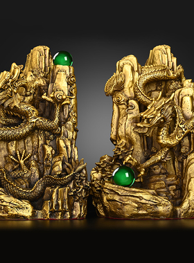 速发铜生摆件纯铜神龙戏珠五爪龙金龙客厅办公室工艺品大号龙肖龙