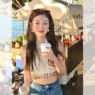 小背心吊带夏 个子设计感小众短款 速发法式 上辣辣妹无小针织甜衣袖