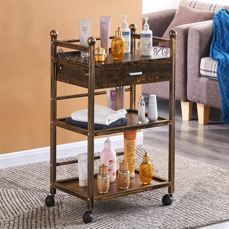 速发推车欧式带抽屉美发车火罐美甲置车架工具小院用品物推车