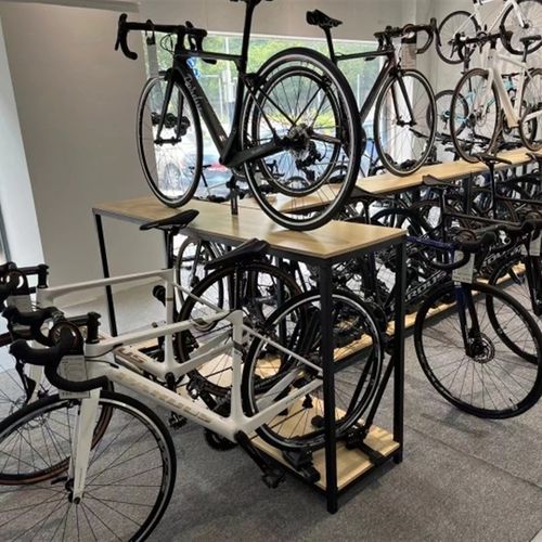 速发公路车展示架展地车展架车店地台山示柜展示柜 自行车展示柜