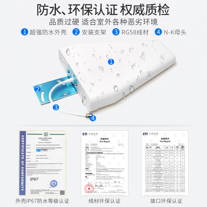 速发GG/G/4G/52高增益定向对数周期户外防水手机信号增强天线