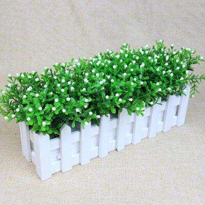 速发木栅栏花套装田园风装花花摆艺饰放塑料花绢花假花