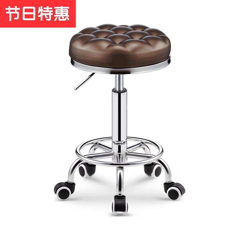 速发凳子子转升降大工凳凳凳理发新品店美发椅滑轮美甲圆旋美