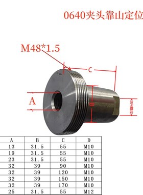 厂家直销玉环640数控仪表车B夹头加长靠山配件定位器规格齐全