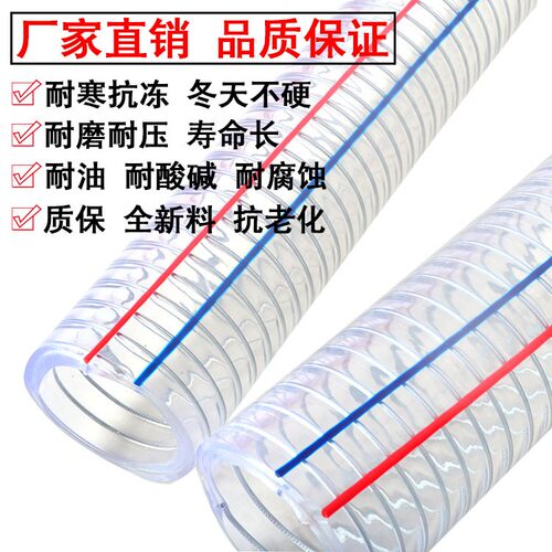 大口径pvc透明钢丝软管110 114 125 150K 160 200输料化工排污水