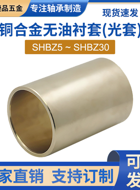 SHBZ5-30自润滑铜套铜无油衬B套光套耐磨黄铜套滑动轴承OFG01