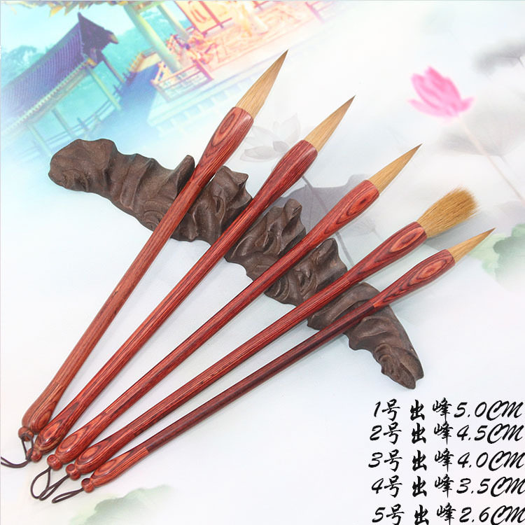 卫庄厂家批发纯狼毫毛笔大 中 小三支套装大楷中楷行书国画毛笔