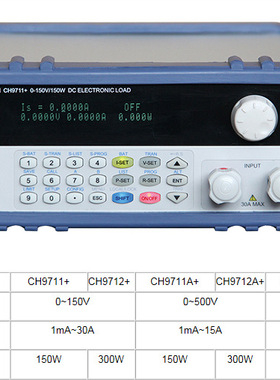 贝奇CH9711A+/CH9712A+程控可编程电子负载测试仪150W300W500V15A