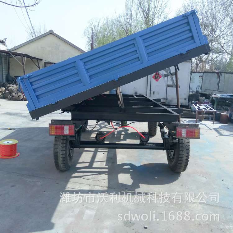厂家供应 5吨左右翻自卸拖车 农用拖车 平板拖车工具车