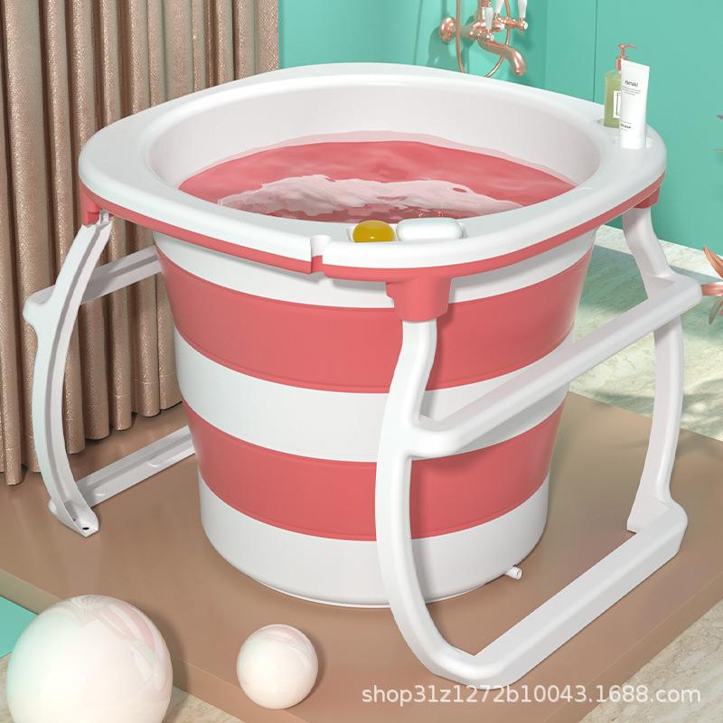洗澡桶大人可折叠浴桶泡澡桶成人家用洗澡盆加高浴桶全身沐浴桶