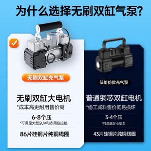 车载充气泵汽车用大功p率电动打气筒带测胎压便携式 轿车轮胎加气